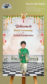 DCP-016 | Elegant Dhoti Ceremony Entrance Board